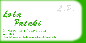 lola pataki business card